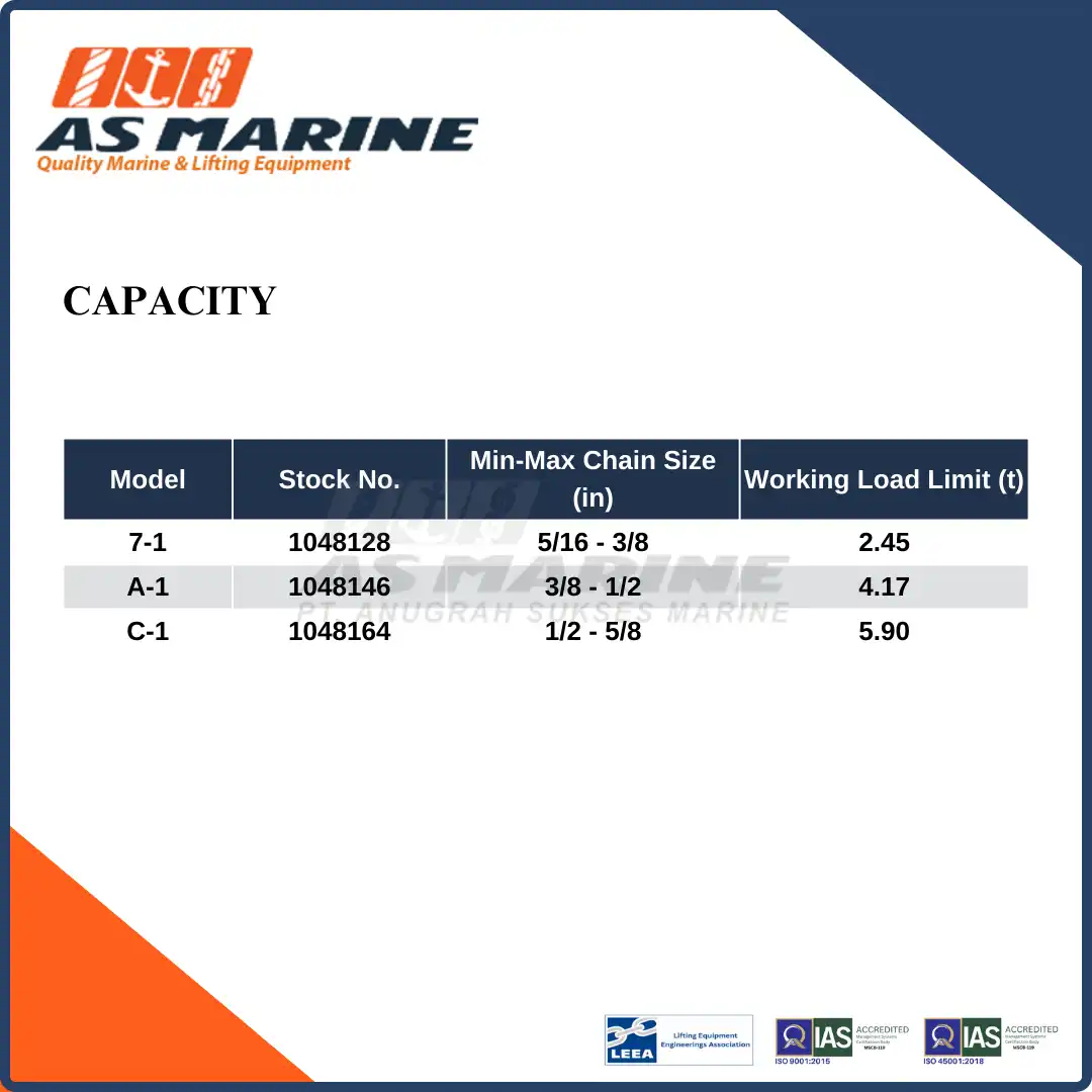 Capacity L150 Crosby USA